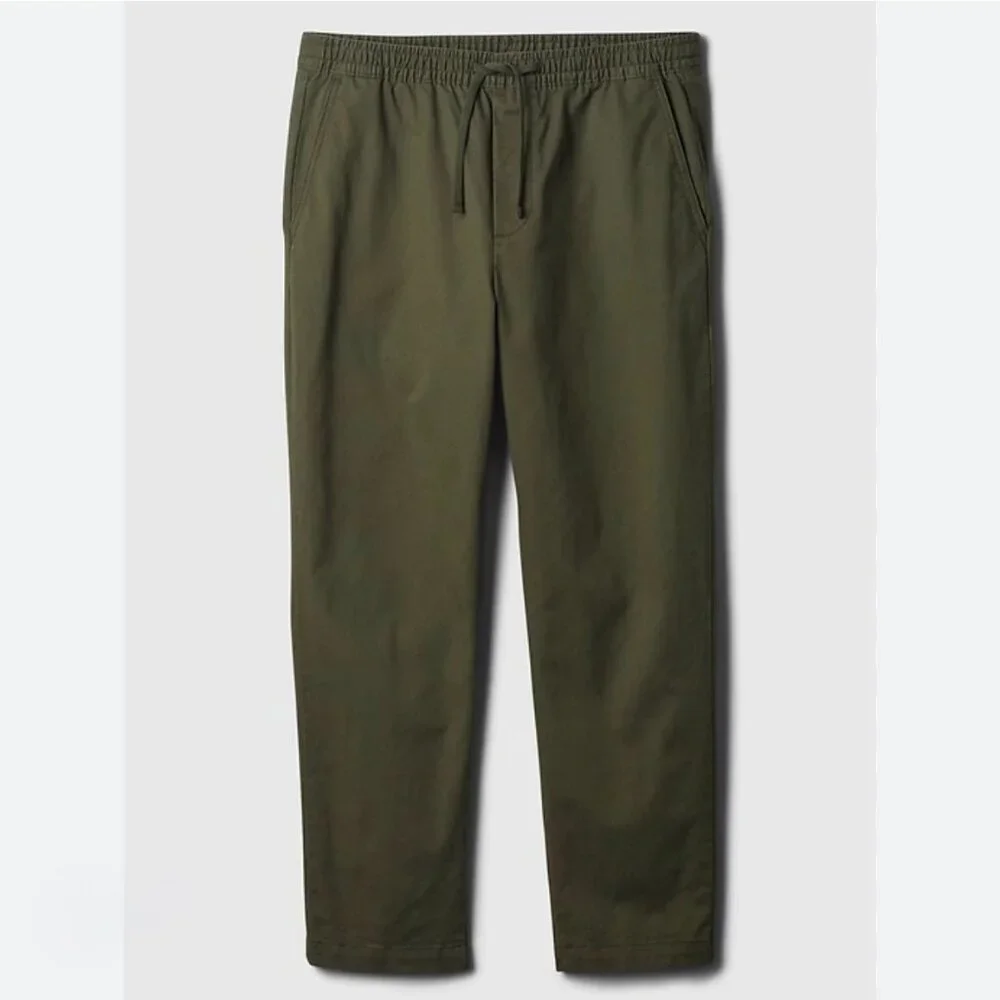 Gap Men's XS Easy Essential Pull On Drawstring Pants Olive Green Khaki Pockets